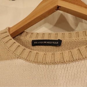 BRANDY MELVILLE oversized cream striped sweater